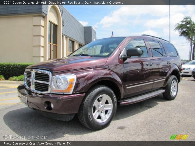 Deep Molten Red Pearl / Dark Khaki/Light Graystone 2004 Dodge Durango Limited