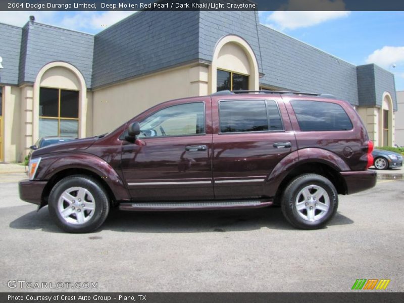 Deep Molten Red Pearl / Dark Khaki/Light Graystone 2004 Dodge Durango Limited