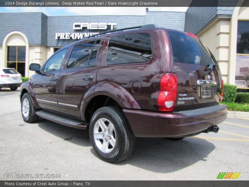 Deep Molten Red Pearl / Dark Khaki/Light Graystone 2004 Dodge Durango Limited