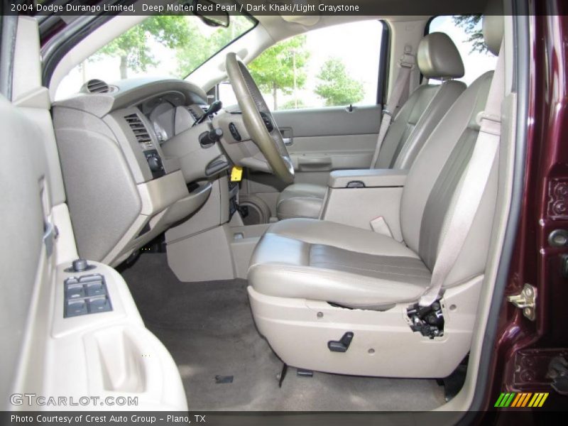 Deep Molten Red Pearl / Dark Khaki/Light Graystone 2004 Dodge Durango Limited