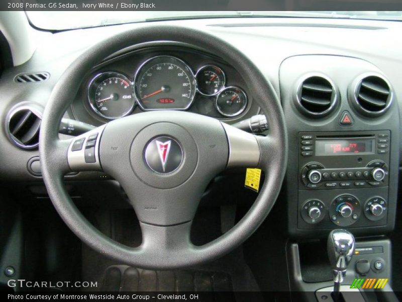 Ivory White / Ebony Black 2008 Pontiac G6 Sedan