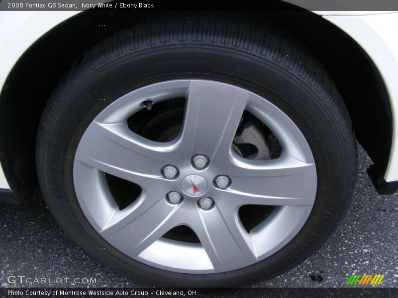 Ivory White / Ebony Black 2008 Pontiac G6 Sedan