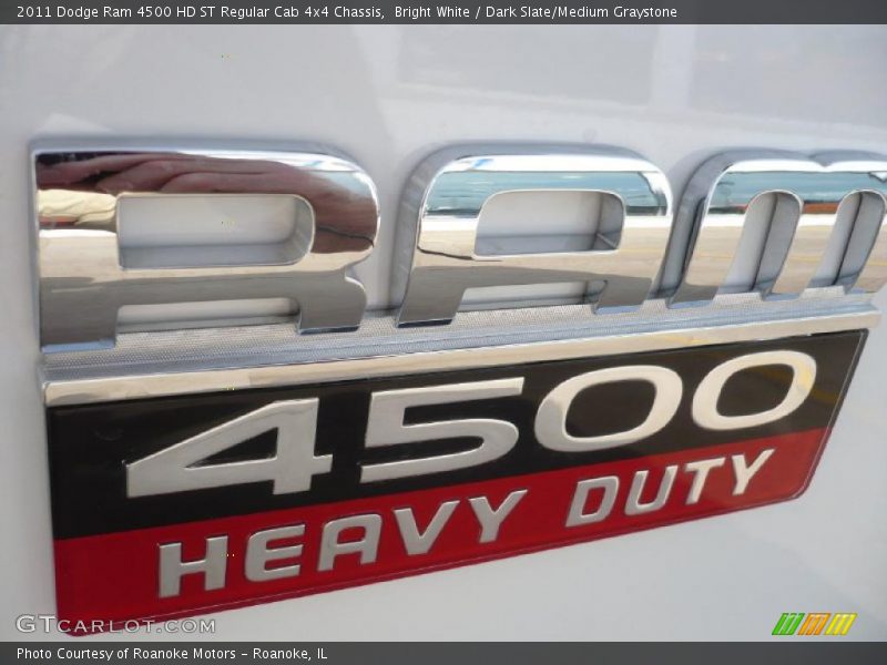 Bright White / Dark Slate/Medium Graystone 2011 Dodge Ram 4500 HD ST Regular Cab 4x4 Chassis