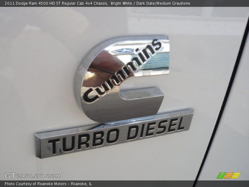 Bright White / Dark Slate/Medium Graystone 2011 Dodge Ram 4500 HD ST Regular Cab 4x4 Chassis
