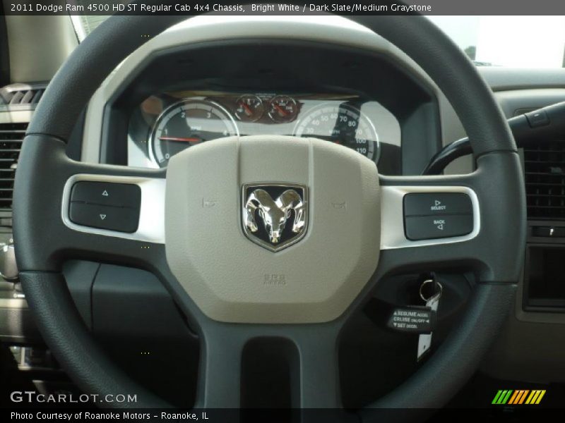 Bright White / Dark Slate/Medium Graystone 2011 Dodge Ram 4500 HD ST Regular Cab 4x4 Chassis
