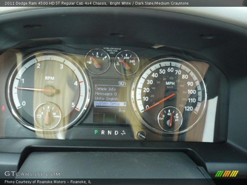 Bright White / Dark Slate/Medium Graystone 2011 Dodge Ram 4500 HD ST Regular Cab 4x4 Chassis
