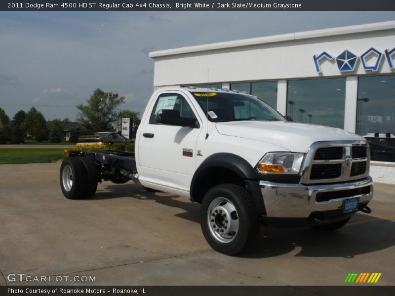 Bright White / Dark Slate/Medium Graystone 2011 Dodge Ram 4500 HD ST Regular Cab 4x4 Chassis