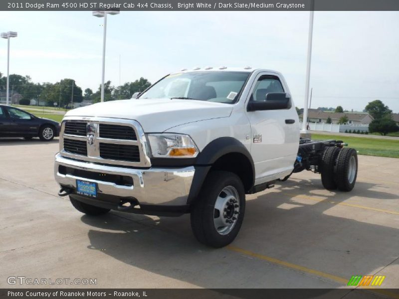 Bright White / Dark Slate/Medium Graystone 2011 Dodge Ram 4500 HD ST Regular Cab 4x4 Chassis