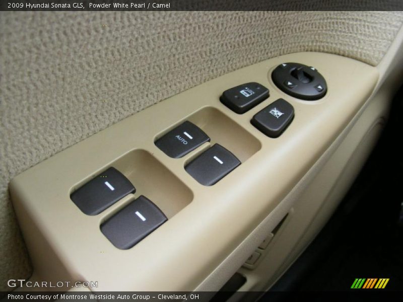 Powder White Pearl / Camel 2009 Hyundai Sonata GLS