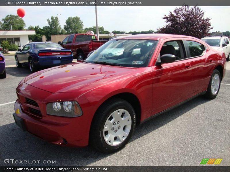 Inferno Red Crystal Pearl / Dark Slate Gray/Light Graystone 2007 Dodge Charger