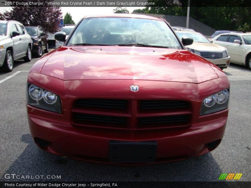 Inferno Red Crystal Pearl / Dark Slate Gray/Light Graystone 2007 Dodge Charger