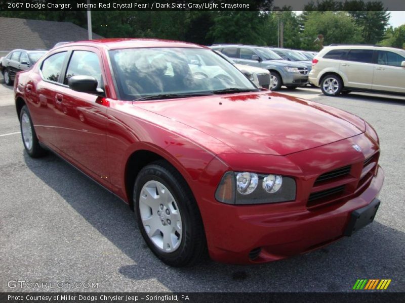 Inferno Red Crystal Pearl / Dark Slate Gray/Light Graystone 2007 Dodge Charger