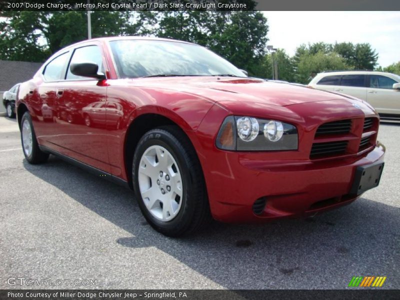 Inferno Red Crystal Pearl / Dark Slate Gray/Light Graystone 2007 Dodge Charger