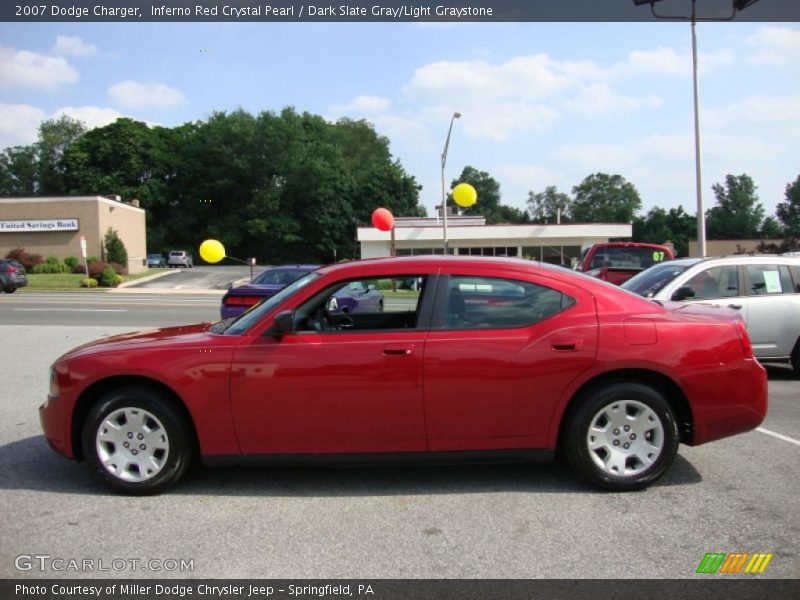 Inferno Red Crystal Pearl / Dark Slate Gray/Light Graystone 2007 Dodge Charger