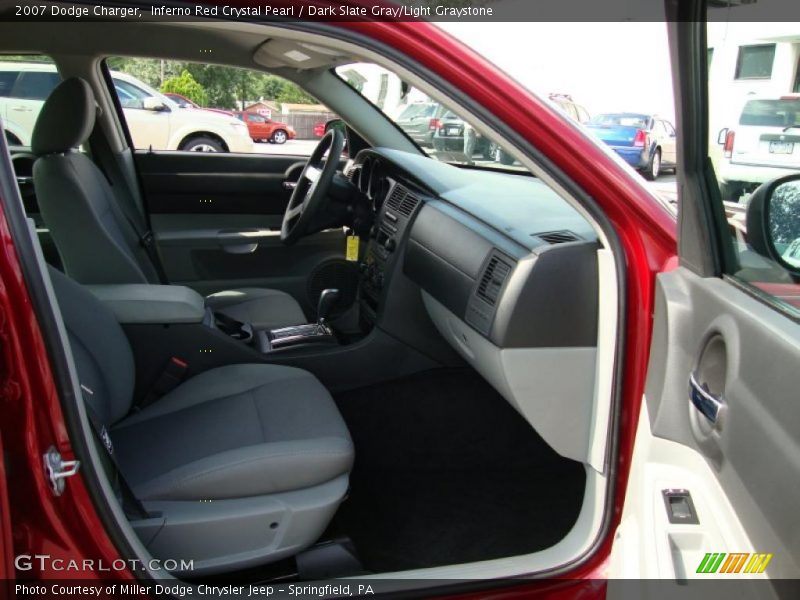 Inferno Red Crystal Pearl / Dark Slate Gray/Light Graystone 2007 Dodge Charger
