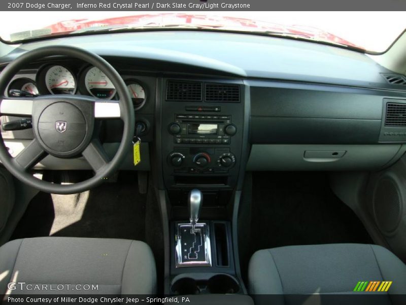 Inferno Red Crystal Pearl / Dark Slate Gray/Light Graystone 2007 Dodge Charger