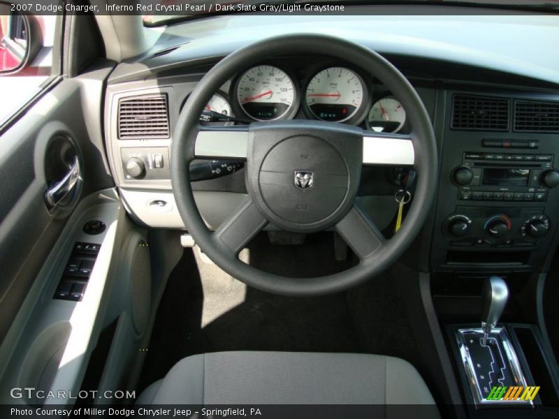 Inferno Red Crystal Pearl / Dark Slate Gray/Light Graystone 2007 Dodge Charger