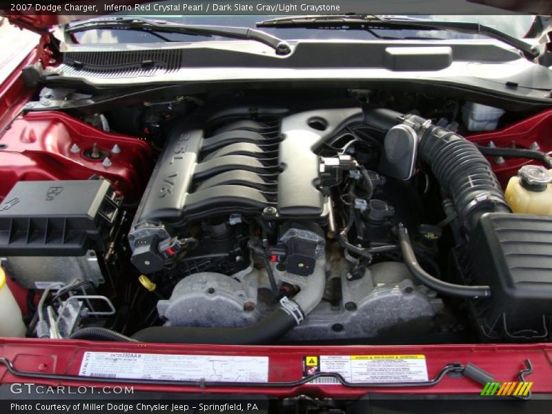 Inferno Red Crystal Pearl / Dark Slate Gray/Light Graystone 2007 Dodge Charger