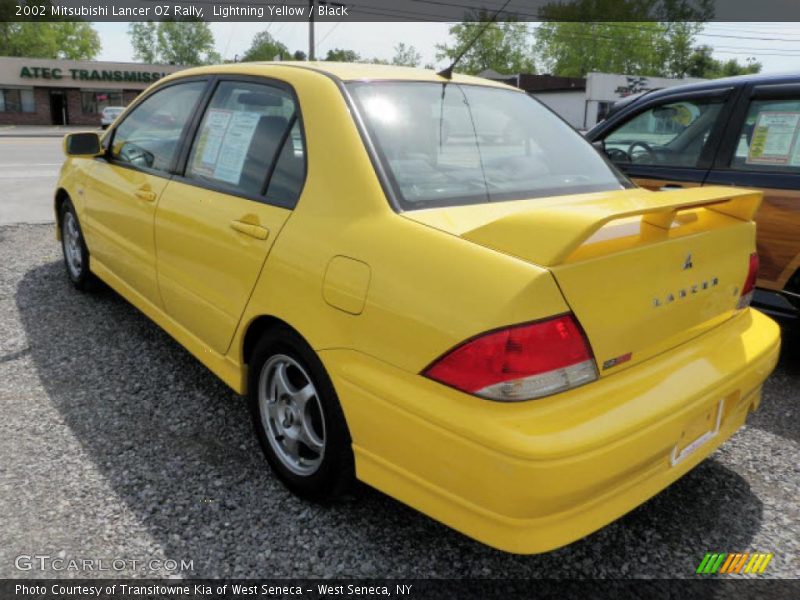 Lightning Yellow / Black 2002 Mitsubishi Lancer OZ Rally