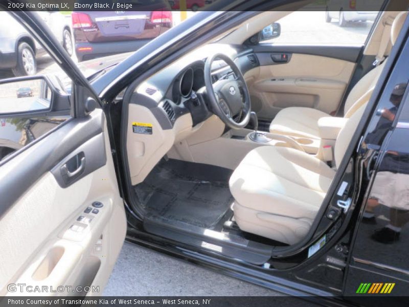 Ebony Black / Beige 2009 Kia Optima LX
