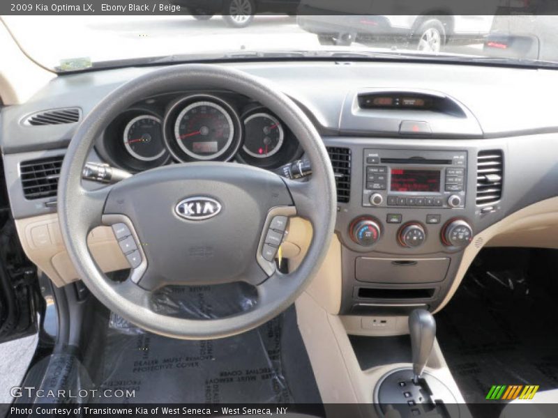 Ebony Black / Beige 2009 Kia Optima LX