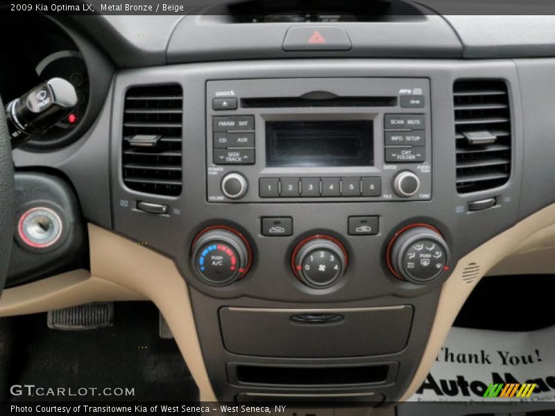 Metal Bronze / Beige 2009 Kia Optima LX