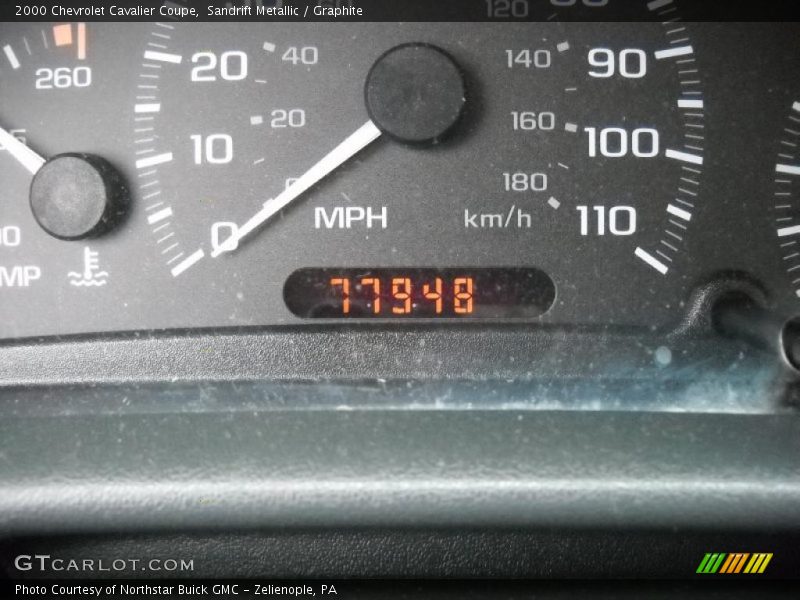 Sandrift Metallic / Graphite 2000 Chevrolet Cavalier Coupe