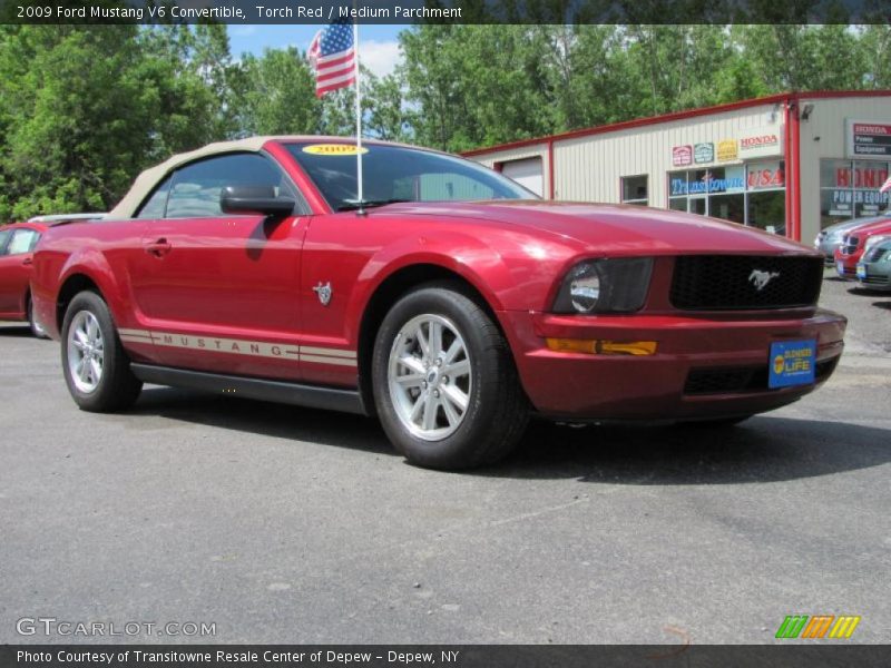 Torch Red / Medium Parchment 2009 Ford Mustang V6 Convertible