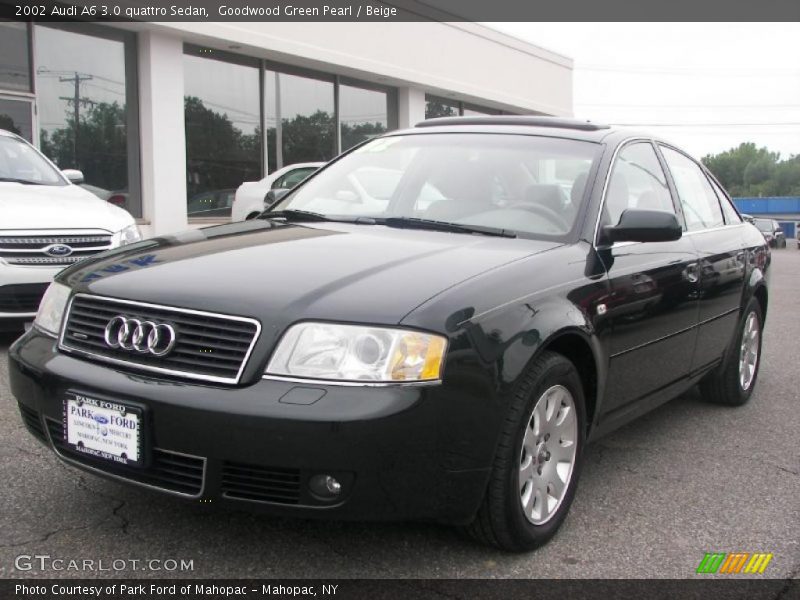 Goodwood Green Pearl / Beige 2002 Audi A6 3.0 quattro Sedan