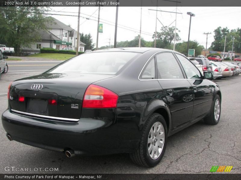Goodwood Green Pearl / Beige 2002 Audi A6 3.0 quattro Sedan