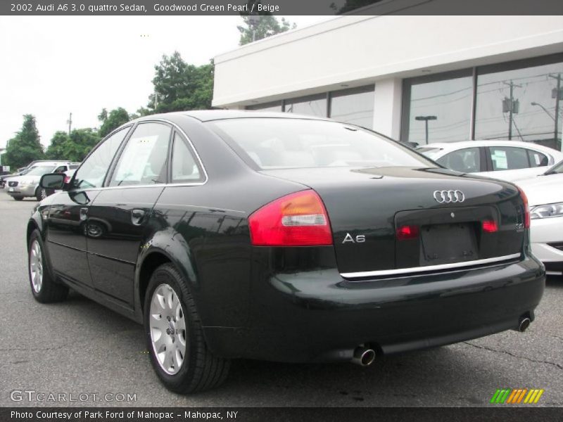 Goodwood Green Pearl / Beige 2002 Audi A6 3.0 quattro Sedan