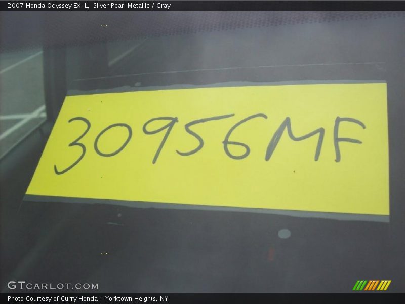 Silver Pearl Metallic / Gray 2007 Honda Odyssey EX-L