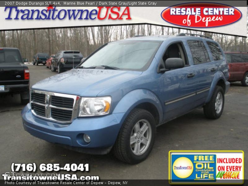 Marine Blue Pearl / Dark Slate Gray/Light Slate Gray 2007 Dodge Durango SLT 4x4