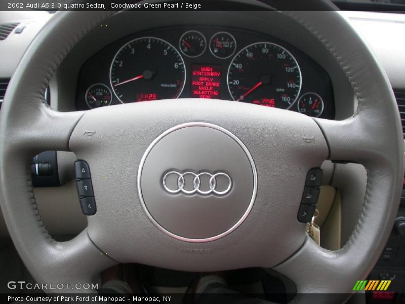 Goodwood Green Pearl / Beige 2002 Audi A6 3.0 quattro Sedan