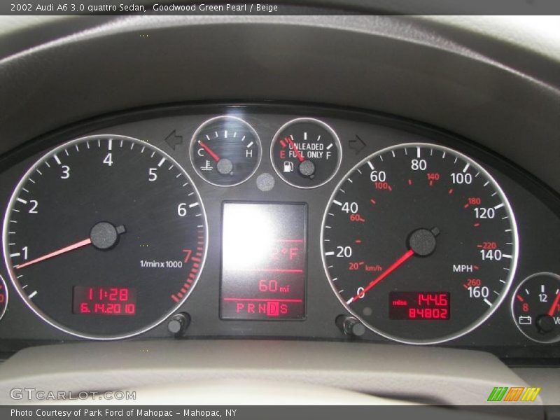 Goodwood Green Pearl / Beige 2002 Audi A6 3.0 quattro Sedan