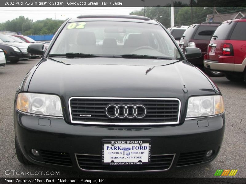 Goodwood Green Pearl / Beige 2002 Audi A6 3.0 quattro Sedan