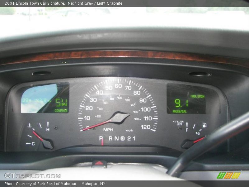 Midnight Grey / Light Graphite 2001 Lincoln Town Car Signature