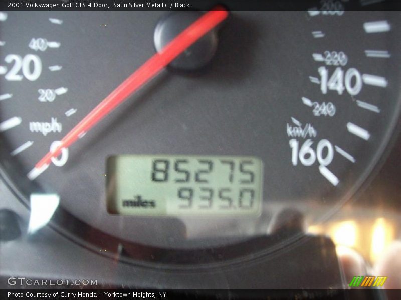 Satin Silver Metallic / Black 2001 Volkswagen Golf GLS 4 Door