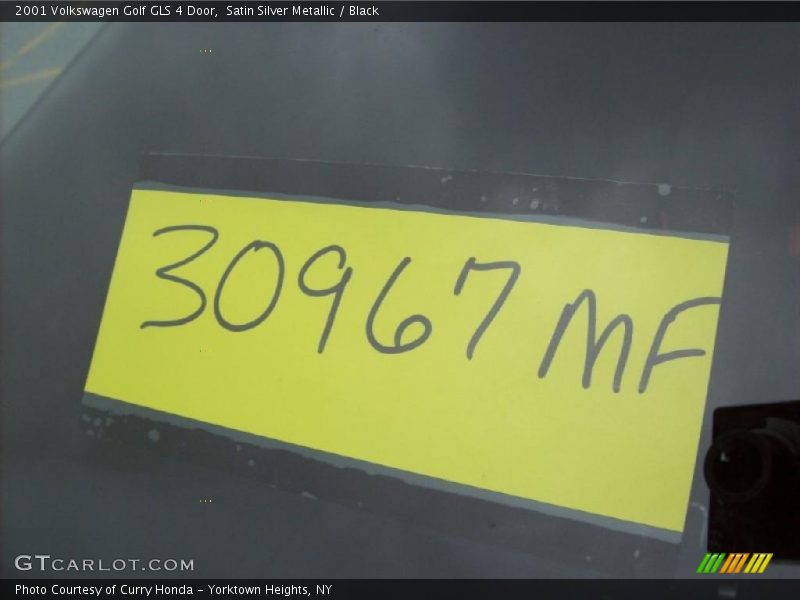 Satin Silver Metallic / Black 2001 Volkswagen Golf GLS 4 Door