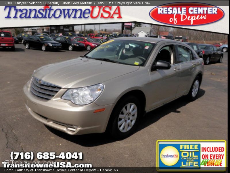 Linen Gold Metallic / Dark Slate Gray/Light Slate Gray 2008 Chrysler Sebring LX Sedan