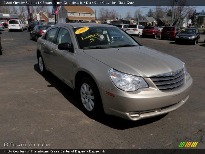 Linen Gold Metallic / Dark Slate Gray/Light Slate Gray 2008 Chrysler Sebring LX Sedan