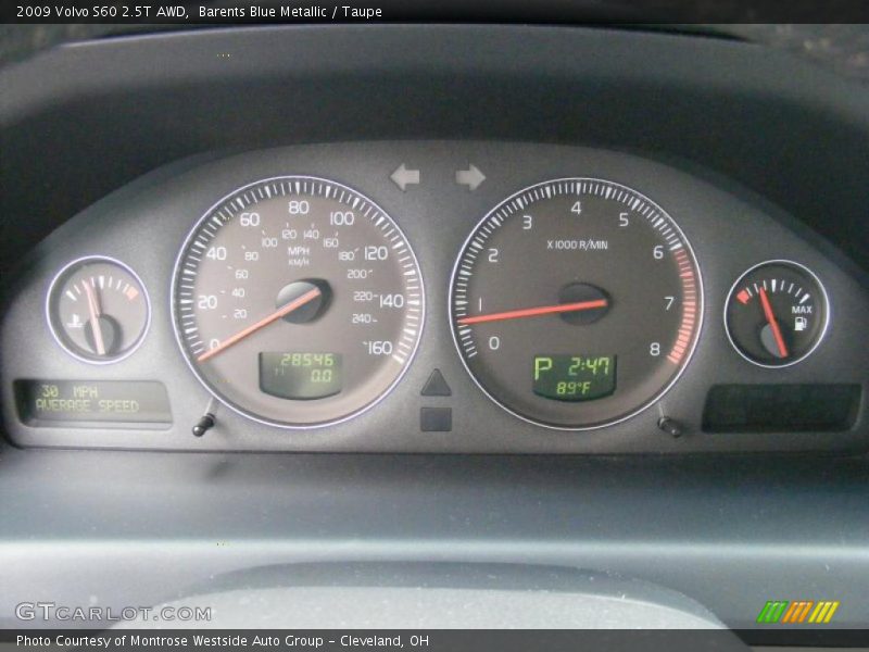 Barents Blue Metallic / Taupe 2009 Volvo S60 2.5T AWD