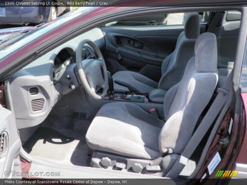 Wild Berry Pearl / Gray 1996 Chrysler Sebring LX Coupe