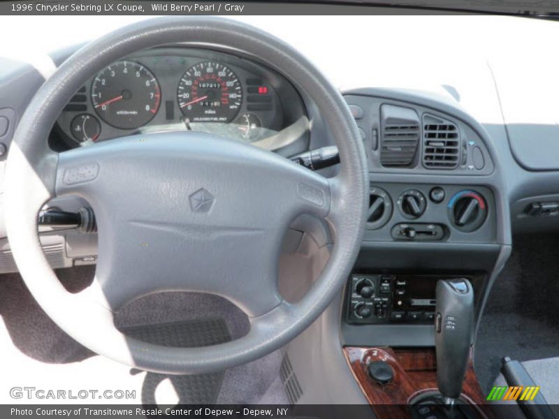 Wild Berry Pearl / Gray 1996 Chrysler Sebring LX Coupe