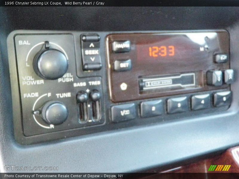 Wild Berry Pearl / Gray 1996 Chrysler Sebring LX Coupe