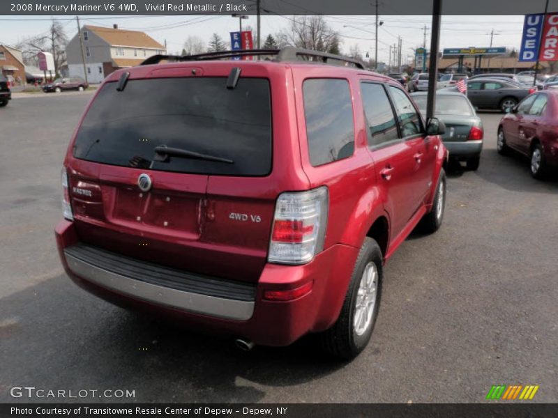 Vivid Red Metallic / Black 2008 Mercury Mariner V6 4WD