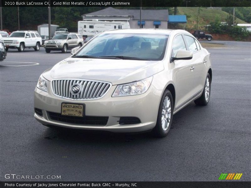 Gold Mist Metallic / Cocoa/Light Cashmere 2010 Buick LaCrosse CX