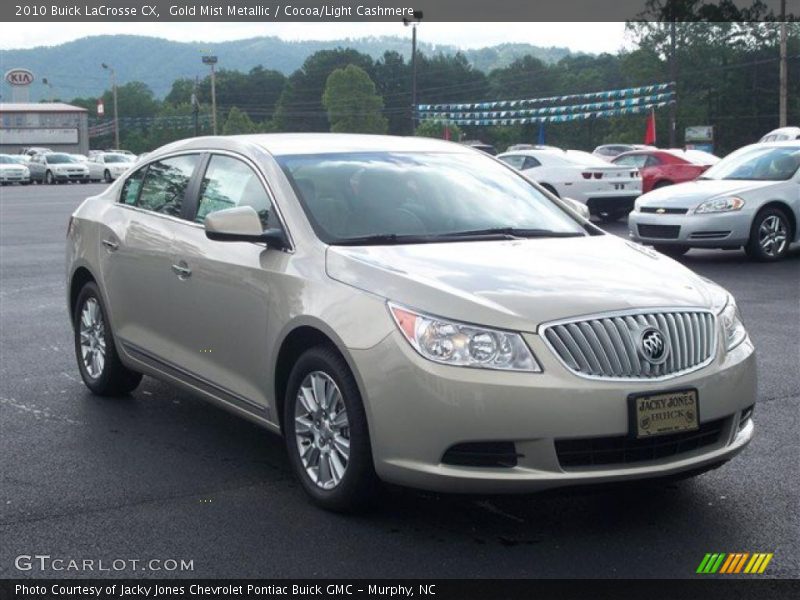 Gold Mist Metallic / Cocoa/Light Cashmere 2010 Buick LaCrosse CX