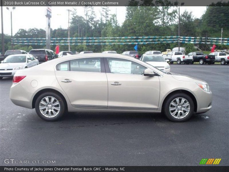 Gold Mist Metallic / Cocoa/Light Cashmere 2010 Buick LaCrosse CX
