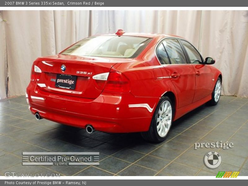 Crimson Red / Beige 2007 BMW 3 Series 335xi Sedan
